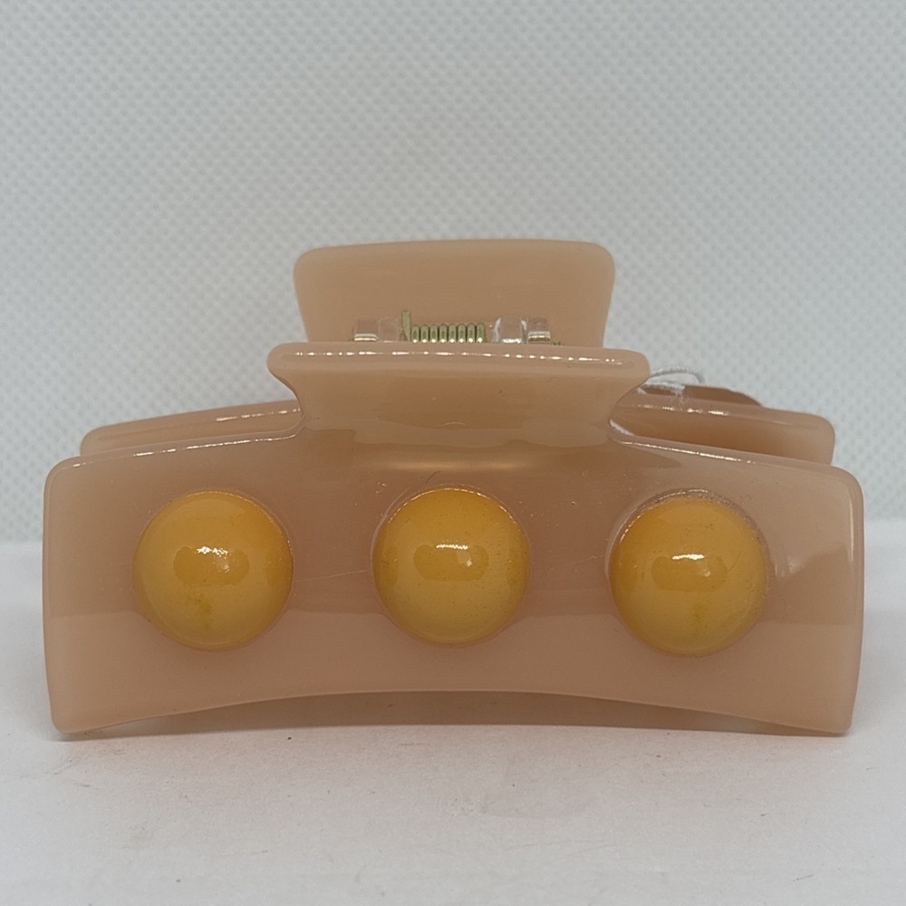 Madewell Studded Hair Claw Clip Clasp Medium PEACH - Brand New
